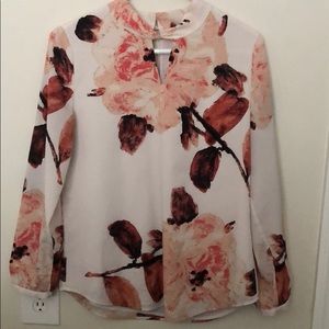 Long sleeve floral dress shirt
